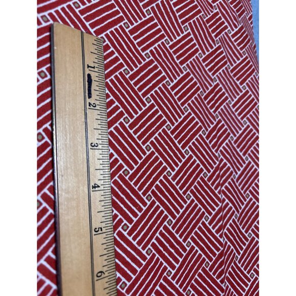 Red Geometric Cotton Fabric 1/2 yard x 54" By Design VII Colors Screen Print - Picture 4 of 5